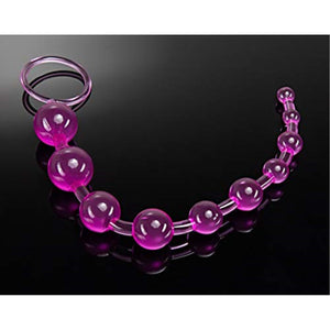 Blush Basic Beads - 12 Inch Non Porous Body Safe Anal Beads - Smooth And Seamless - Graduated Beads Up To 1&quot; Maximum Width - Beginners Anal Play Sex Toys For Women Couples - Clear Pink