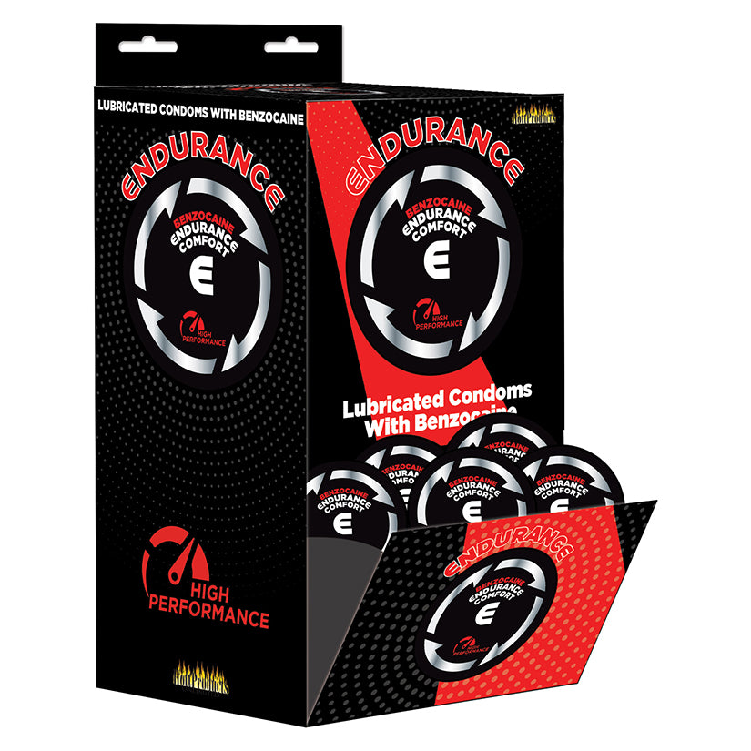 Endurance Comfort Benzocaine Condoms Display Of 144Pcs