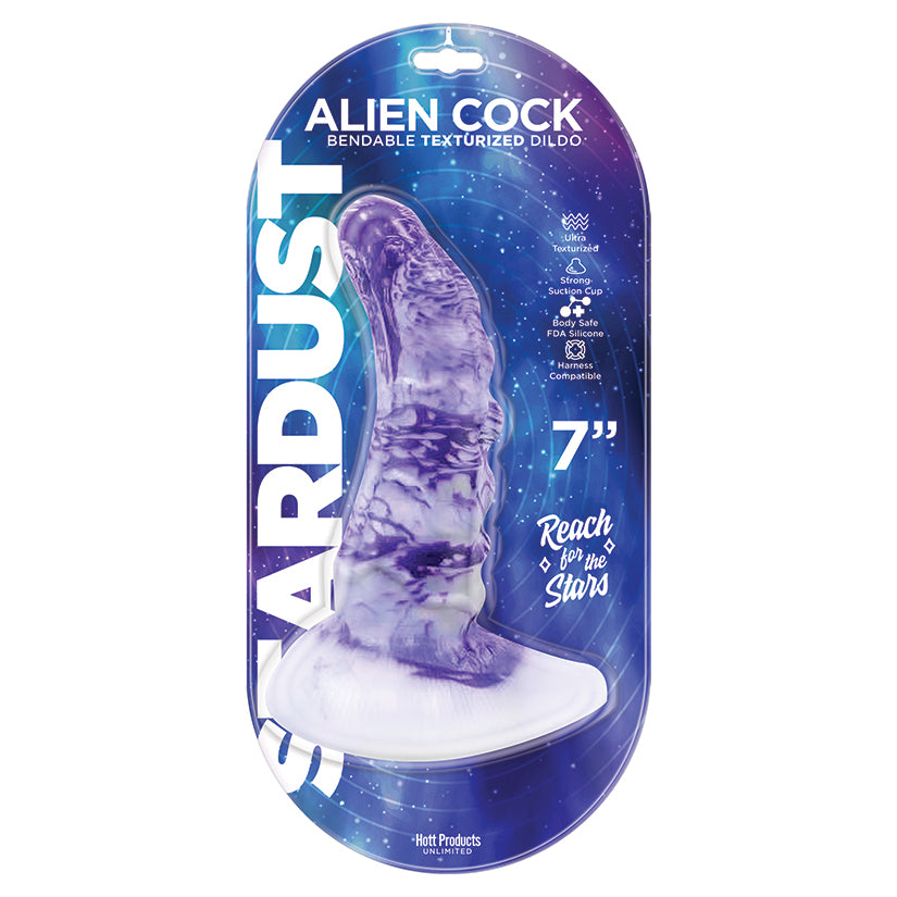 Stardust Alien Cock Silicone Textured Dildo 7''