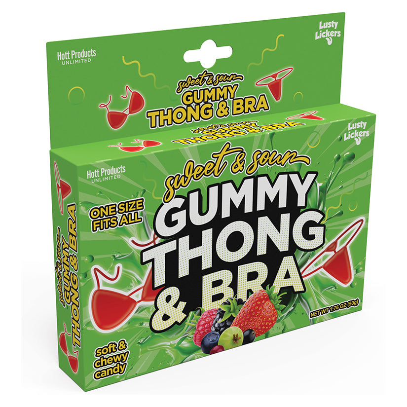 Sweet And Sour Gummy Thong & Bra Set