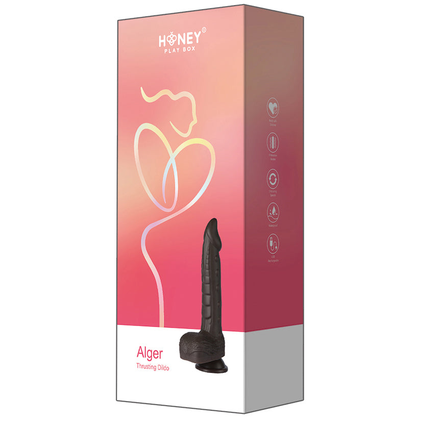 Honey Play Box Alger  7 Inch Penis Thrusting Black Dildo