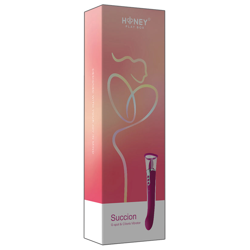 Honey Play Box Succion 3In1 Clitoral Sucking G Spot Vibrator-Wine