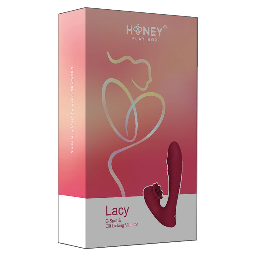 Honey Play Box Lacy G Spot Vibrator With Tongue Licker