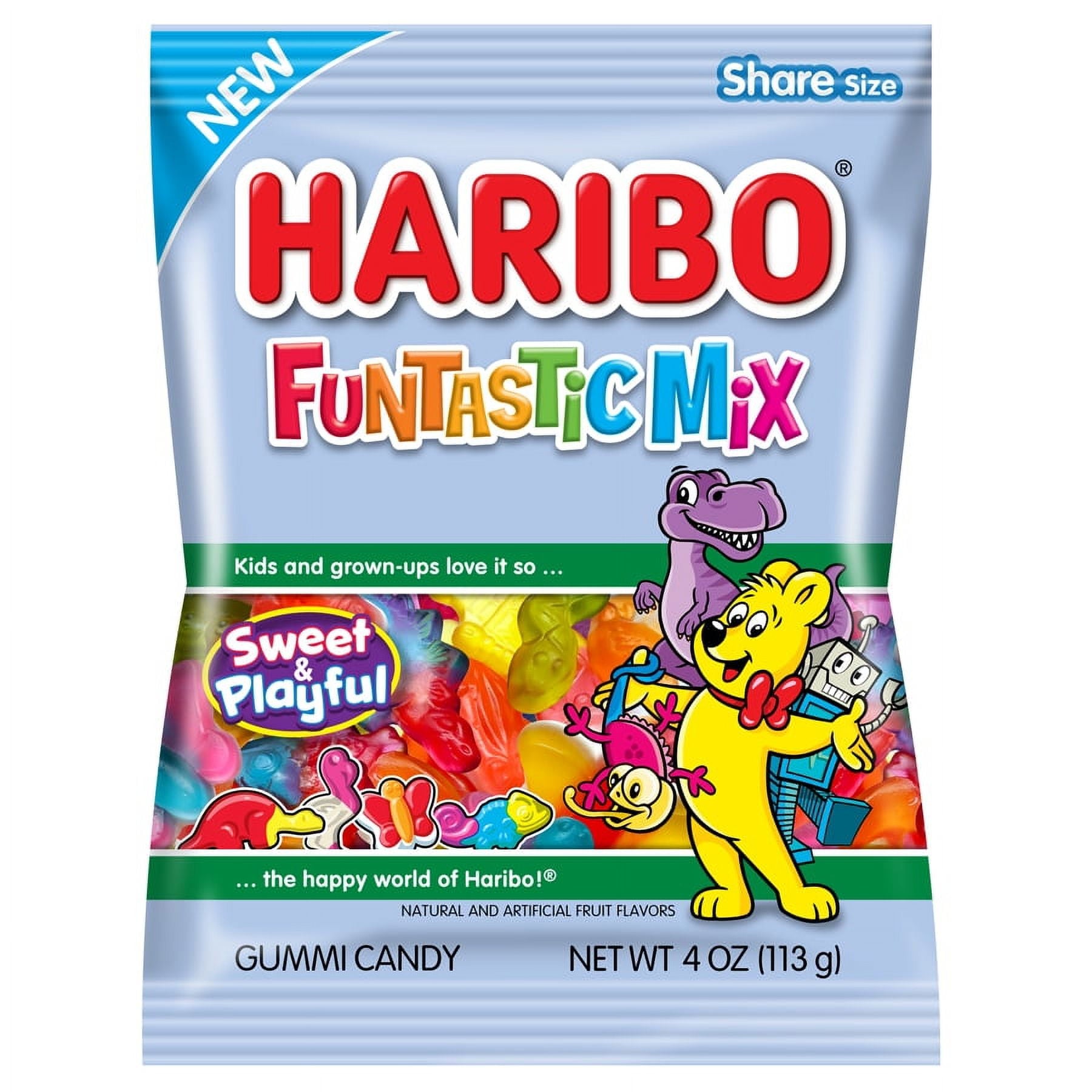 Haribo Funtastic Mix Gummy Candy, 4 Oz