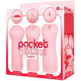 The 9'S Pocket Pink Mini Masturbator-Trio