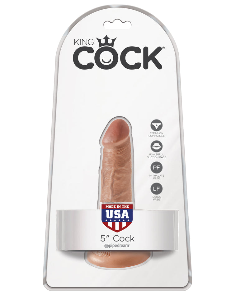 King Cock 5In Cock - Tan