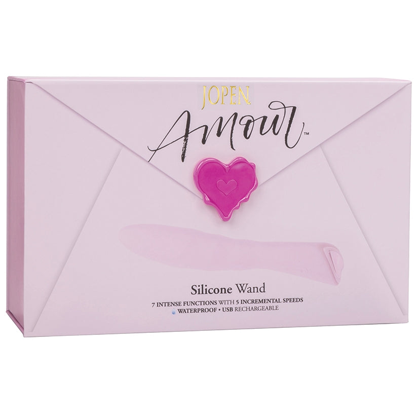 Amour Silicone Wand-Pink 8''
