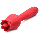 Bloomgasm Racy Rose Thrust And Lick Vibrator - Red