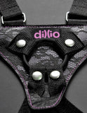 Dillio Pink  6 Inch Strapon Suspender Harness  Set