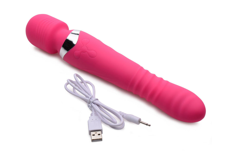 Ultra Thrusting And Vibrating Silicone Wand