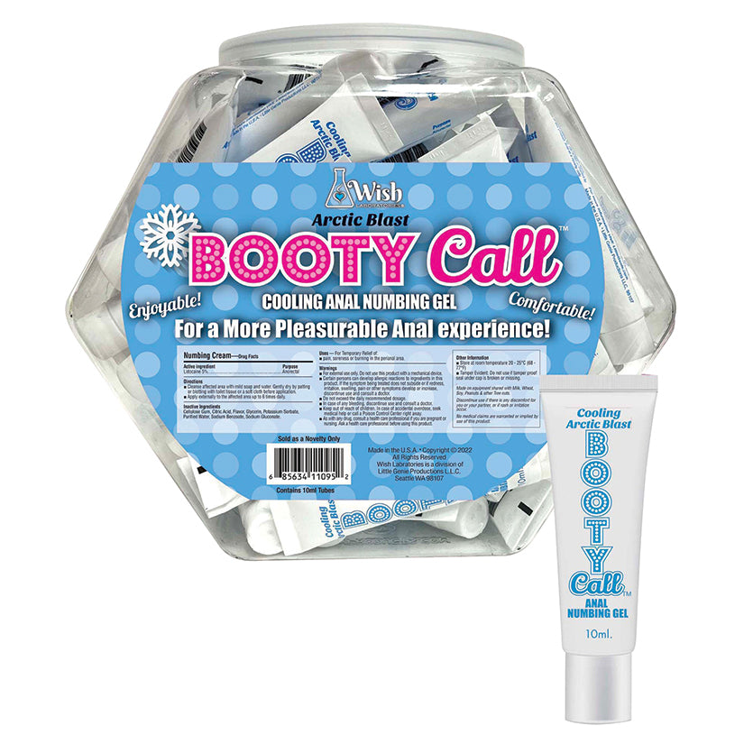 Bootycall Anal Numbing Gel-Arctic Blast 10Ml Fishbowl Of 65Pcs
