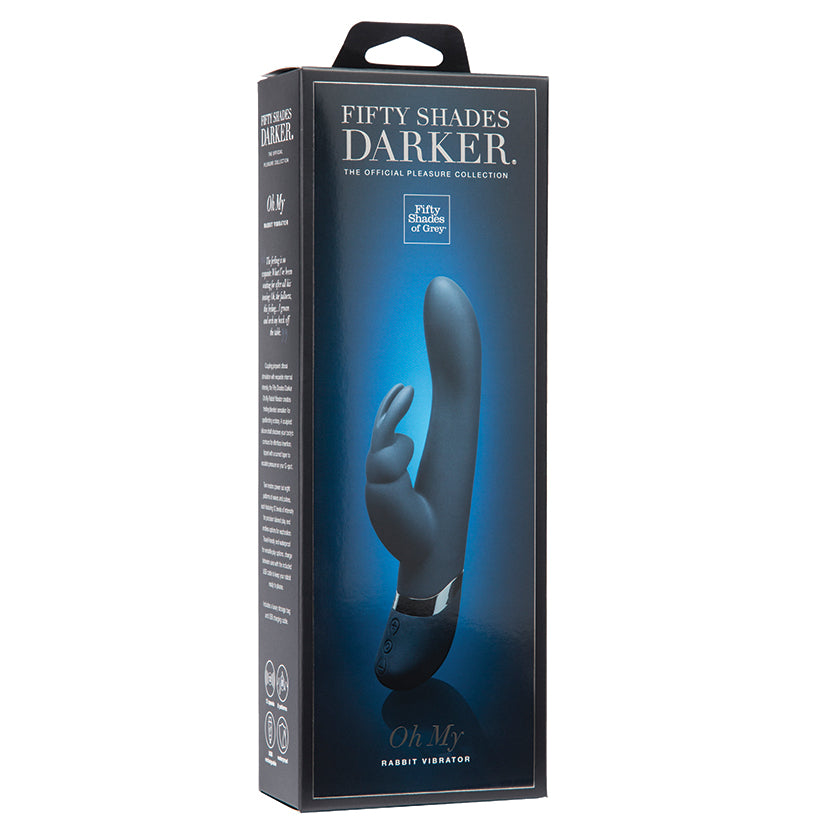 Fifty Shades Darker Oh My Rabbit Vibrator-Black 10''