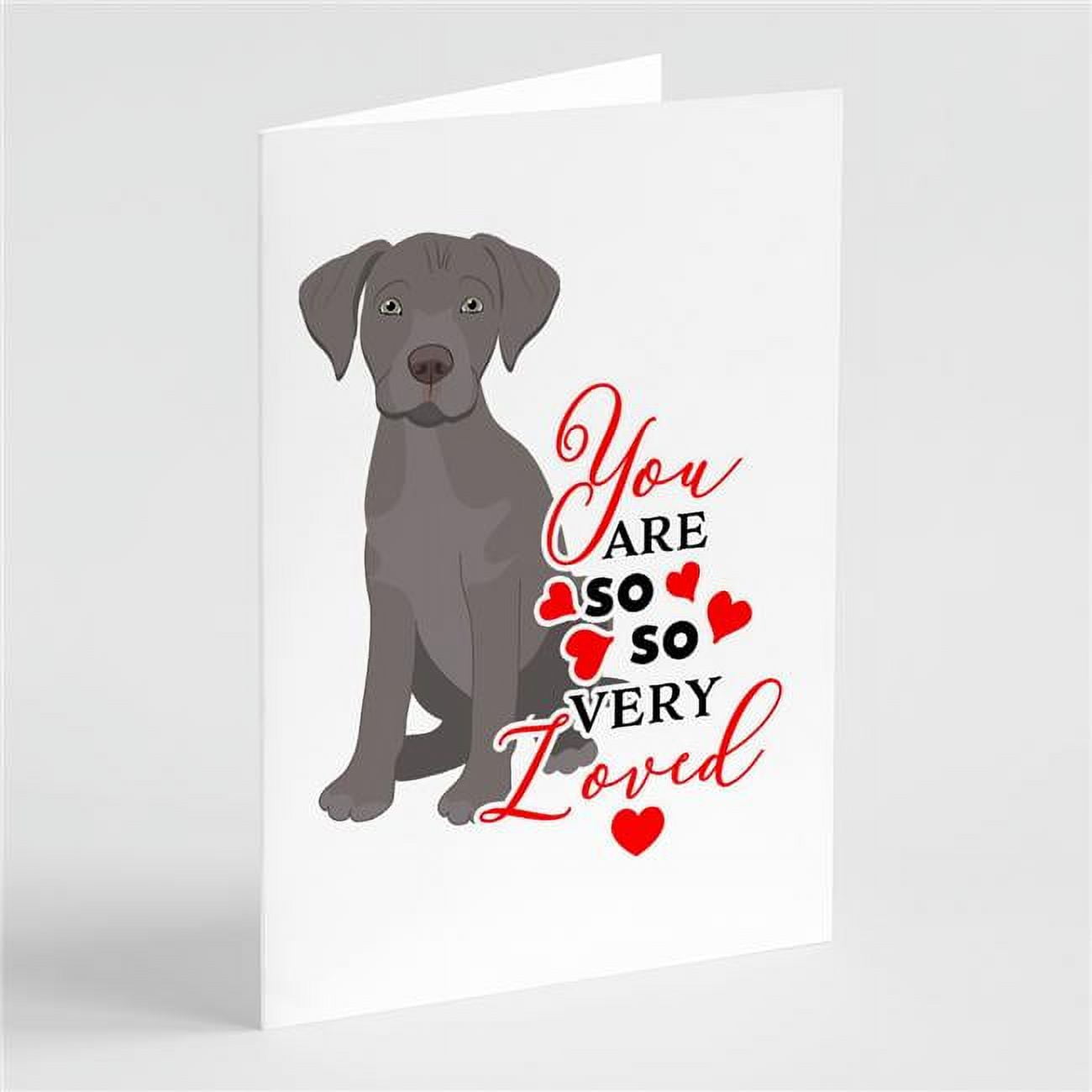 Labrador Retriever Gray Puppy So Loved Greeting Cards And Envelopes Pack Of 8 7 In X 5 In