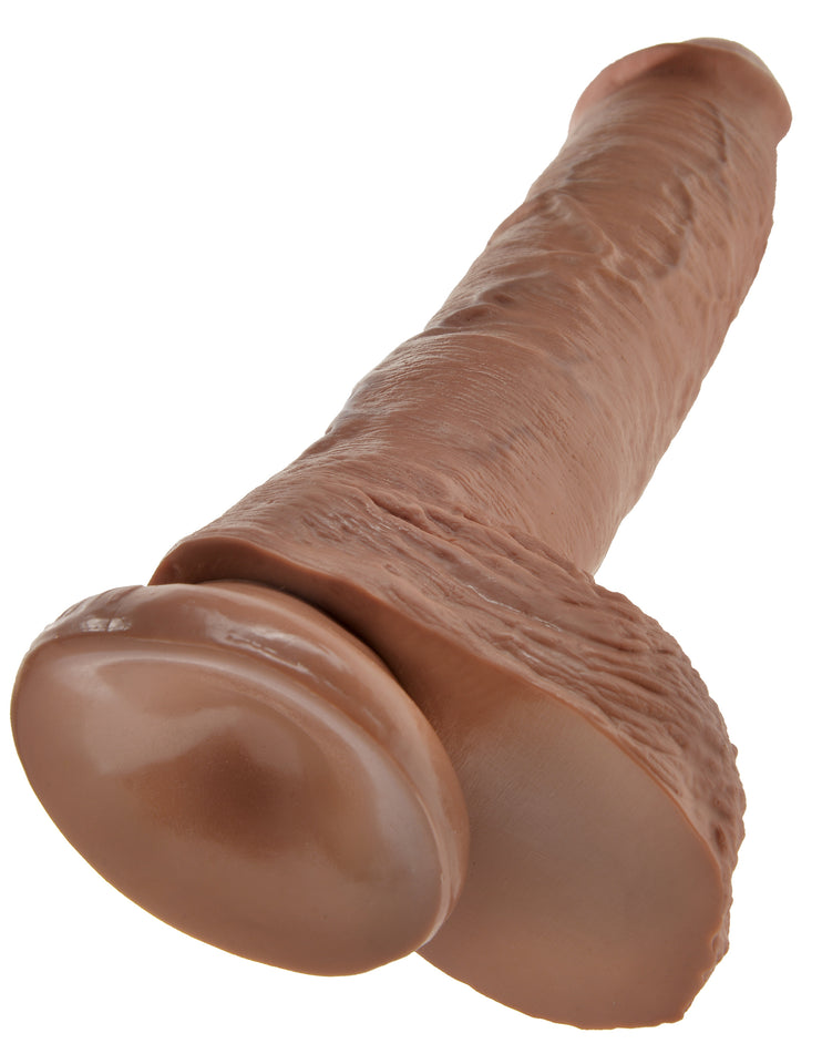 King Cock 10In Cock With Balls - Tan