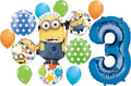 Minions 3Rd Birthday Party Supplies Despicable Me Kevin Balloon Bouquet Decorations
