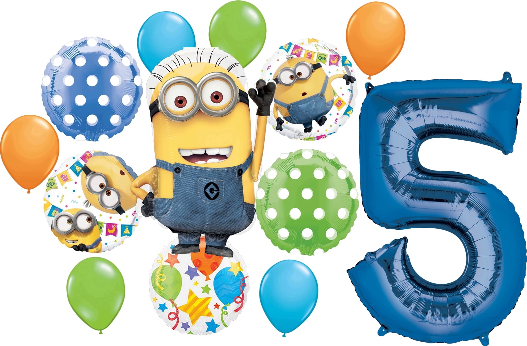 Minions 5Th Birthday Party Supplies Despicable Me Kevin Balloon Bouquet Decorations