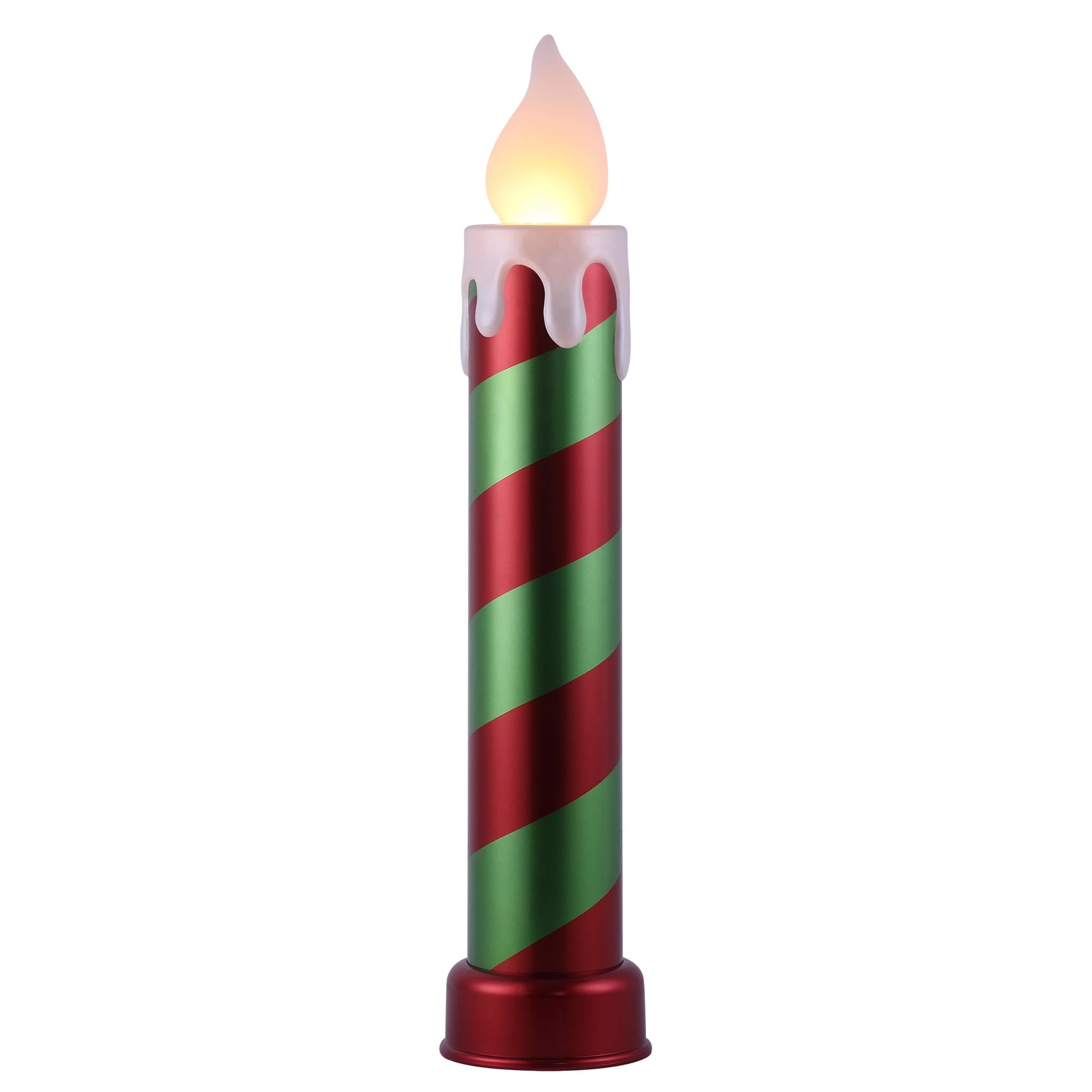 Mr. Christmas 36'' Metallic Blow Mold Candle - Red & Green