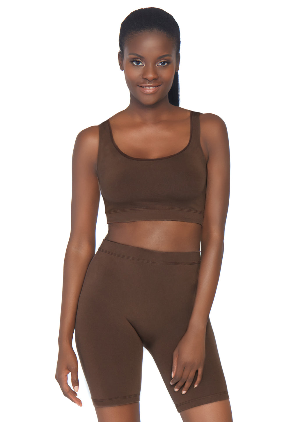 Leg Avenue 2 PC Seamless opaque spandex c Deep Color