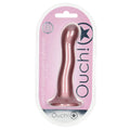 Ouch! Ultra Soft Silicone Curvy G-Spot Dildo-Rose Gold 7''