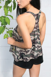 Savage Af Swing Top - Forest Camo - S/M