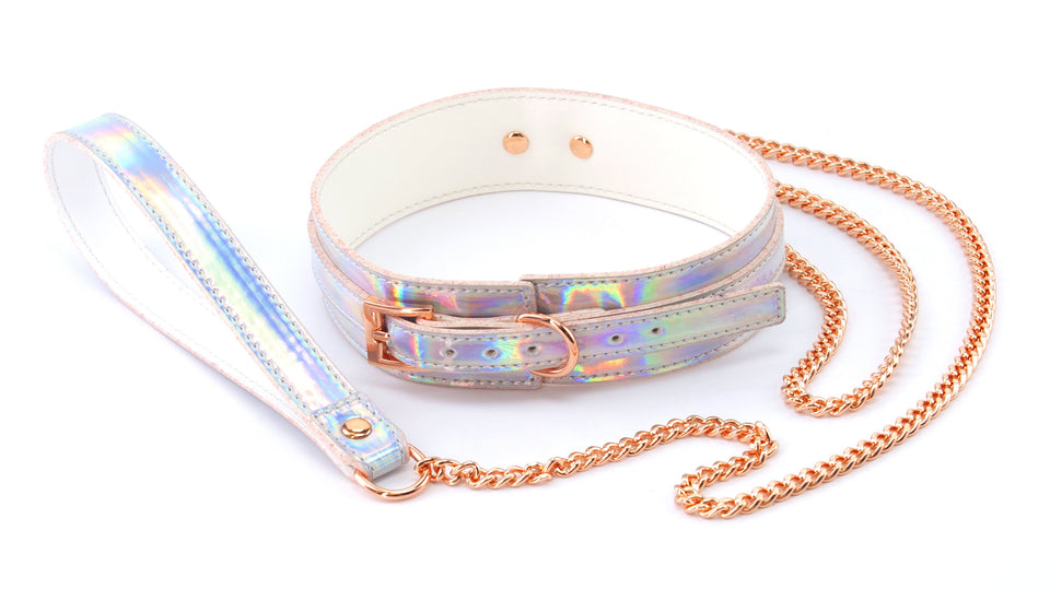 Cosmo Bondage - Collar And Leash - Rainbow