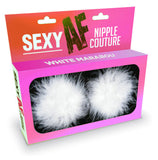 Sexy Af Nipple White Marabou