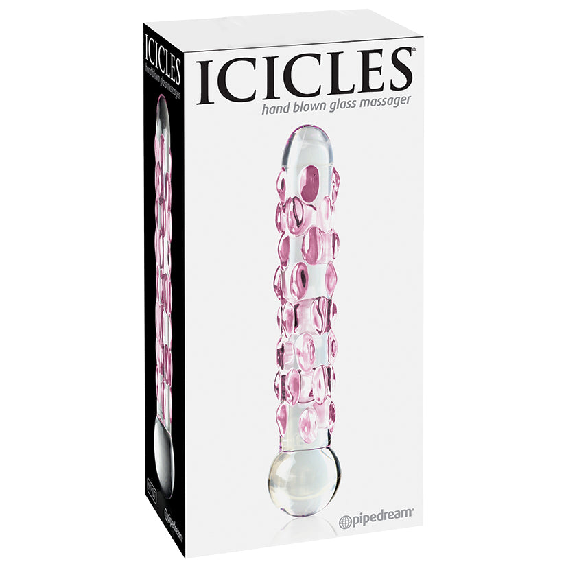 Icicles No.7-Pink Speckels 7''