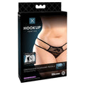 Hookup Panties Crotchless Pleasure Pearls-Black Xl-Xxl