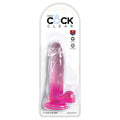 King Cock Clear With Balls-Pink 7''