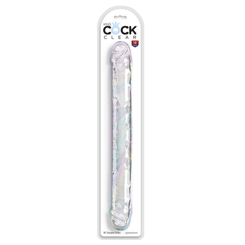 King Cock Clear Double Dildo 18''