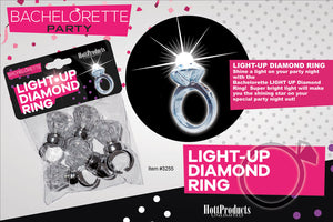 Light Up Diamond Ring (5Pk)