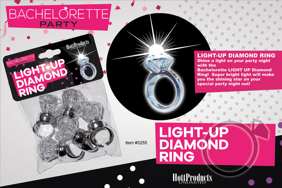 Light Up Diamond Ring (5Pk)