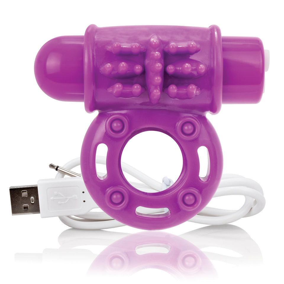 Charged Owow Rechargeable Vibe Ring  Purple