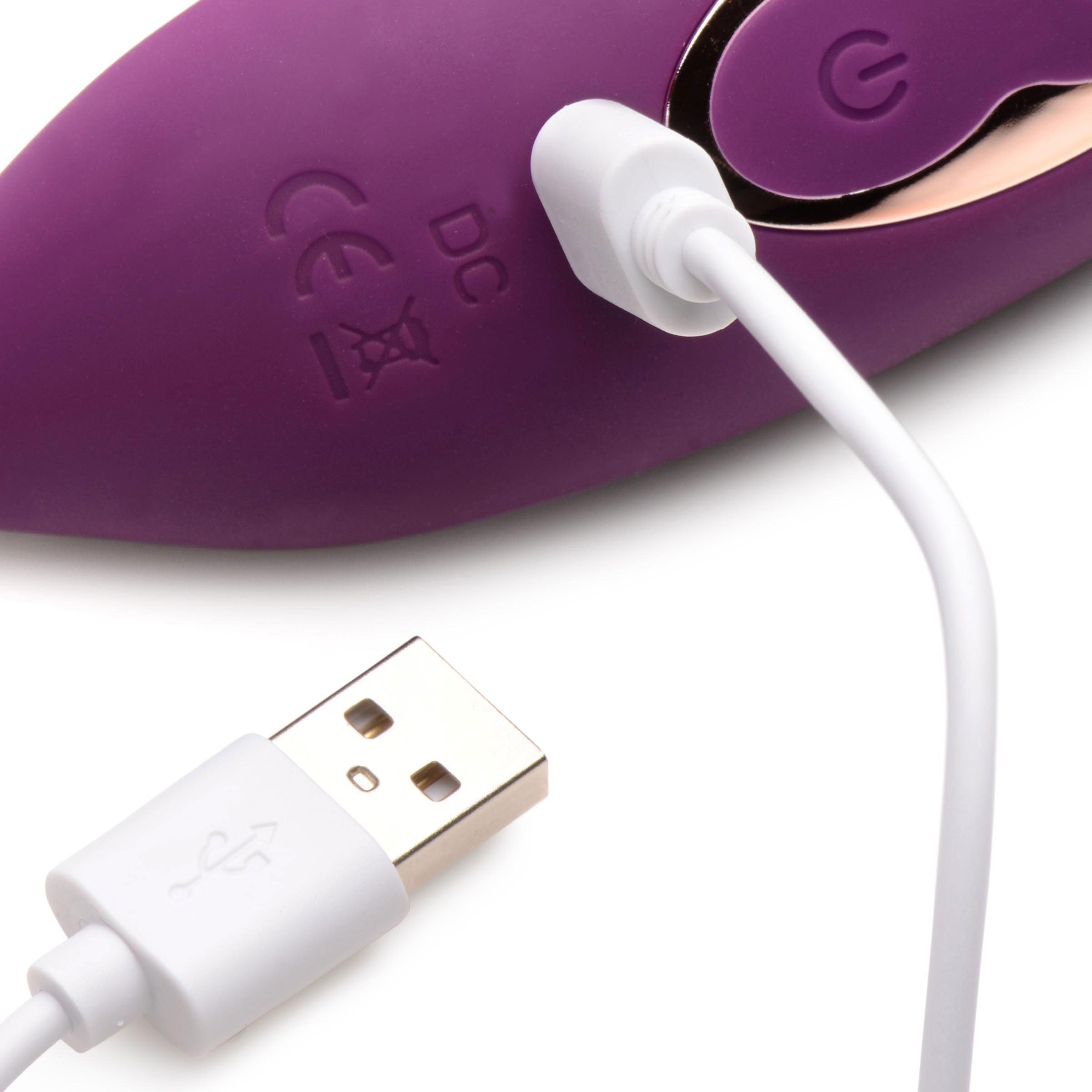 Slim Pulse 7X Pulsing Clit Stimulator And  Vibrating Egg - Purple