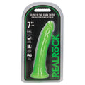 Realrock Slim Glow In The Dark Dildo-Green 7''