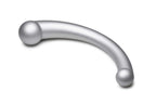 10X Vibra-Crescent Silicone Dual Ended Dildo -  Silver