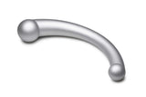 10X Vibra-Crescent Silicone Dual Ended Dildo -  Silver