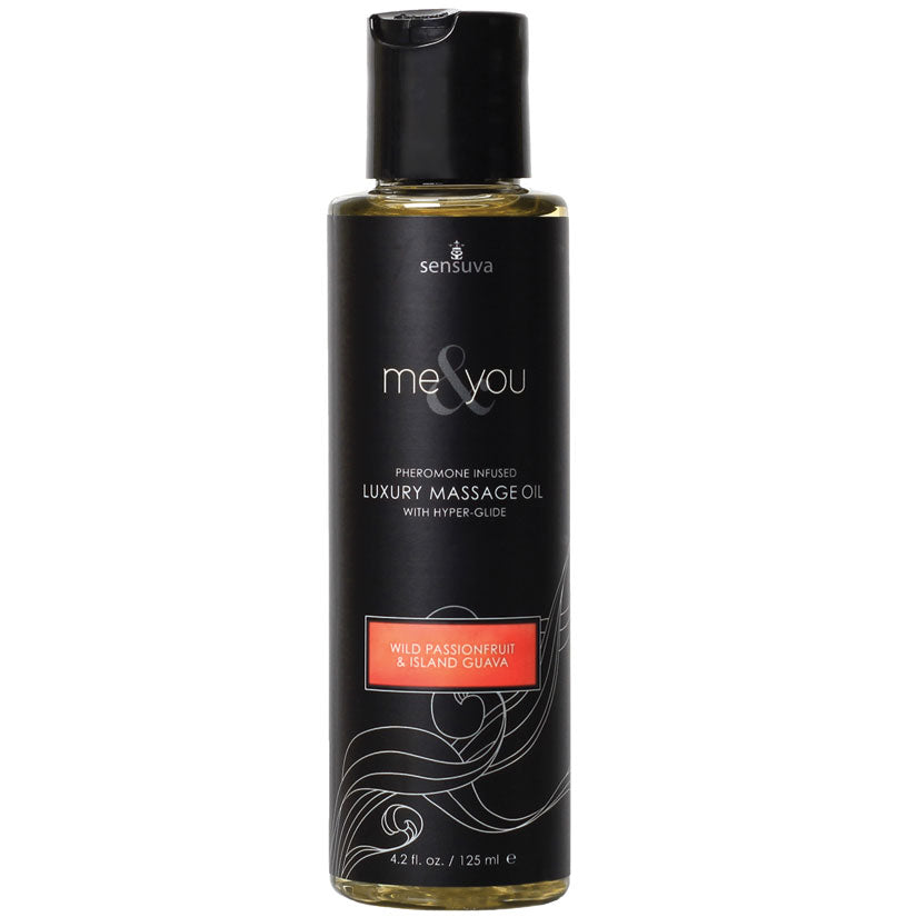 Sensuva Me & You Luxury Massage Oil-Passion Fruit/Guava 4.2Oz