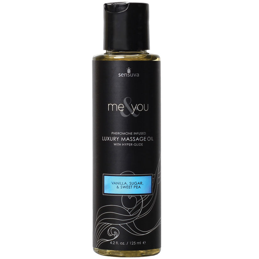 Sensuva Me & You Luxury Massage Oil-Vanilla Sugar/Sweet Pea 4.2Oz