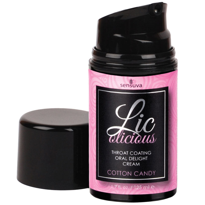 Sensuva Lic-O-Licious Throat Coating Oral Delight Cream-Cotton Candy 1.7Oz