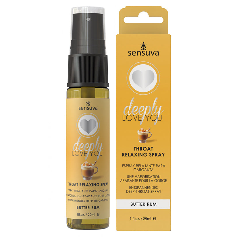 Sensuva Deeply Love You Throat Relaxing Spray-Butter Rum 1Oz