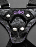 Dillio Purple  6 Inch Strapon Suspender Harness Set