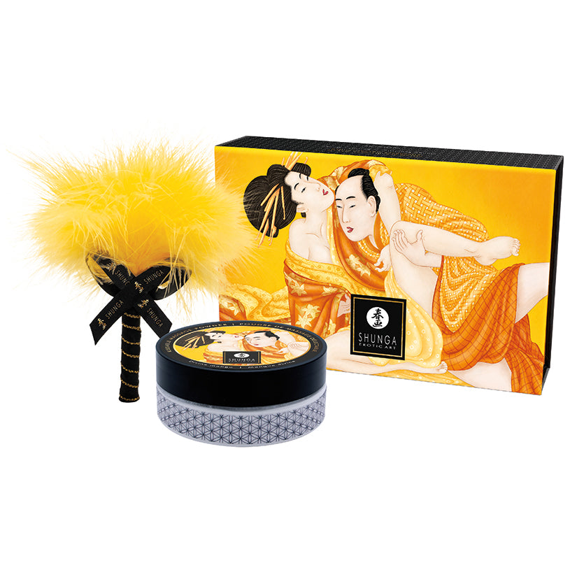Shunga Kissable Massage Powder-Luscious Mango 2.65Oz