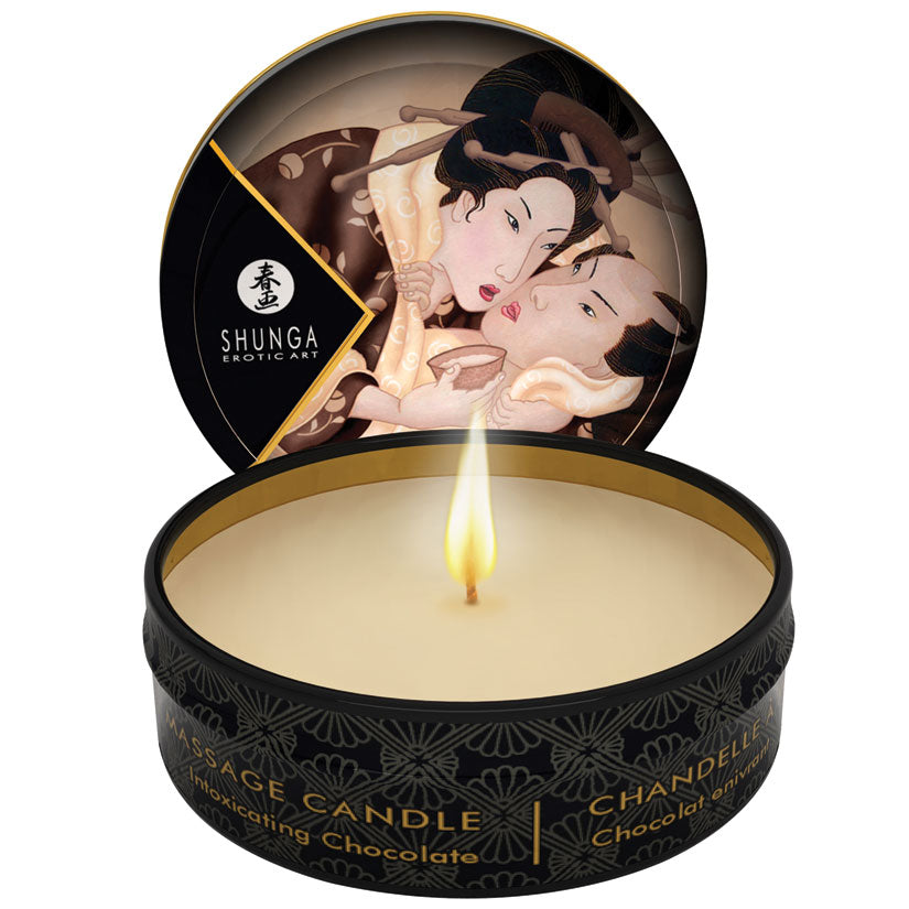 Shunga Mini Massage Candle-Intoxicating Chocolate 1Oz