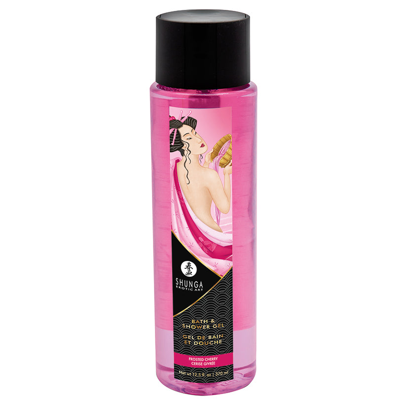 Shunga Kissable Bath And Shower Gel-Frosted Cherry 12.5Oz