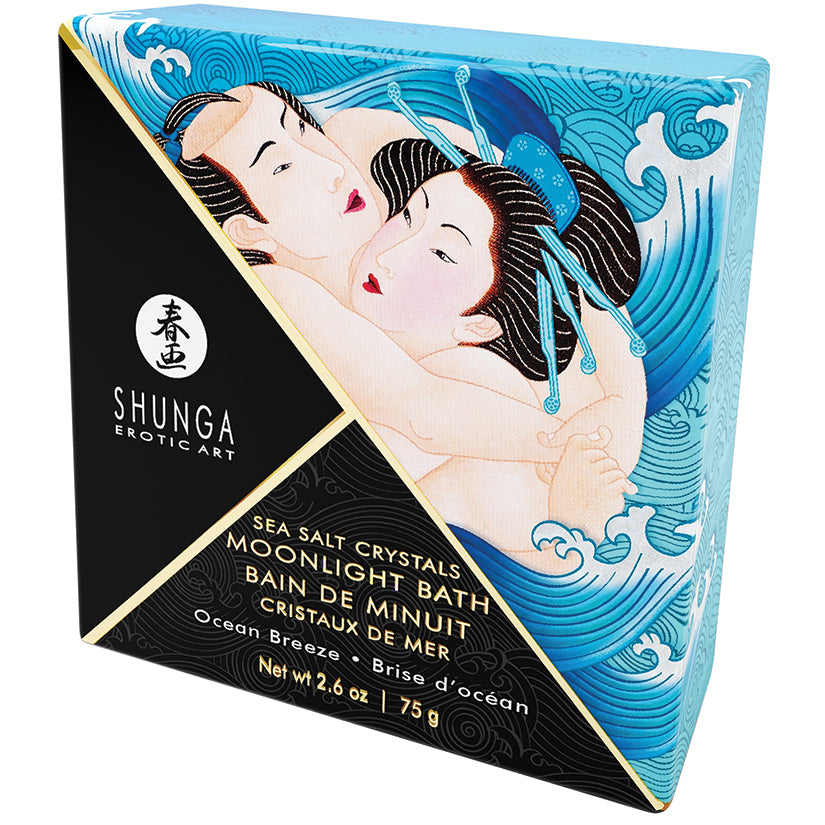 Shunga Moonlight Bath Sea Salt Crystals-Ocean Breeze 2.6Oz