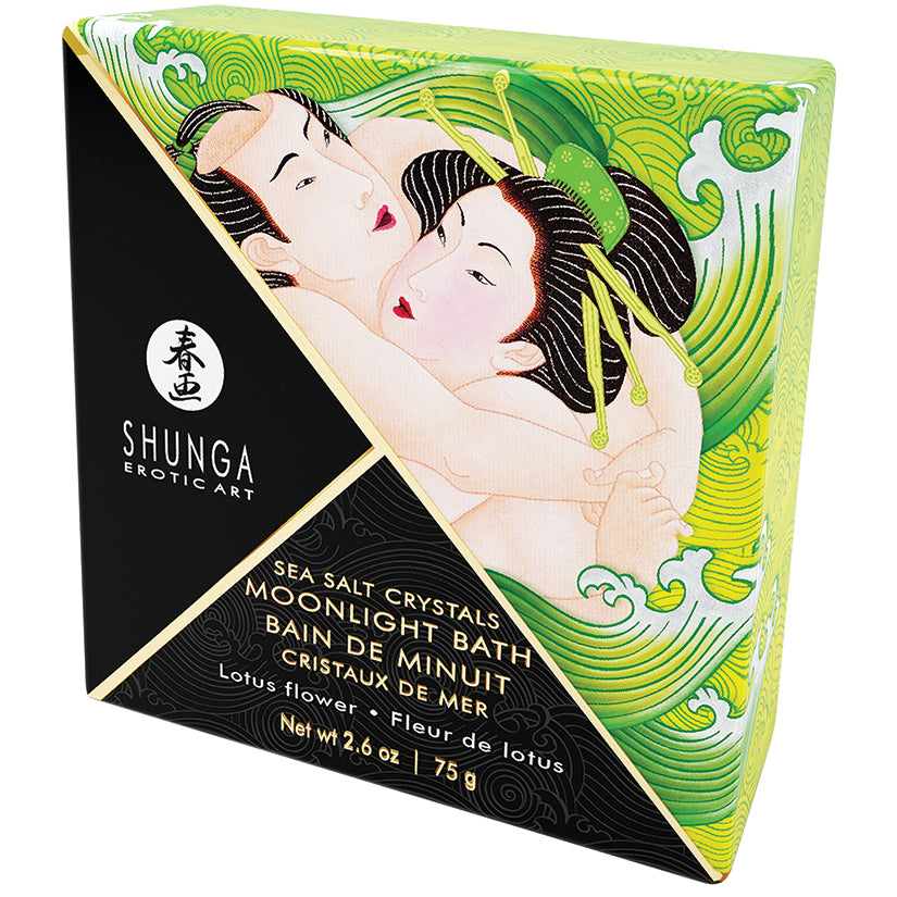 Shunga Moonlight Bath Sea Salt Crystals-Lotus Flower 2.6Oz