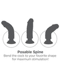 King Cock 7Inch Vibrating Cock  Light