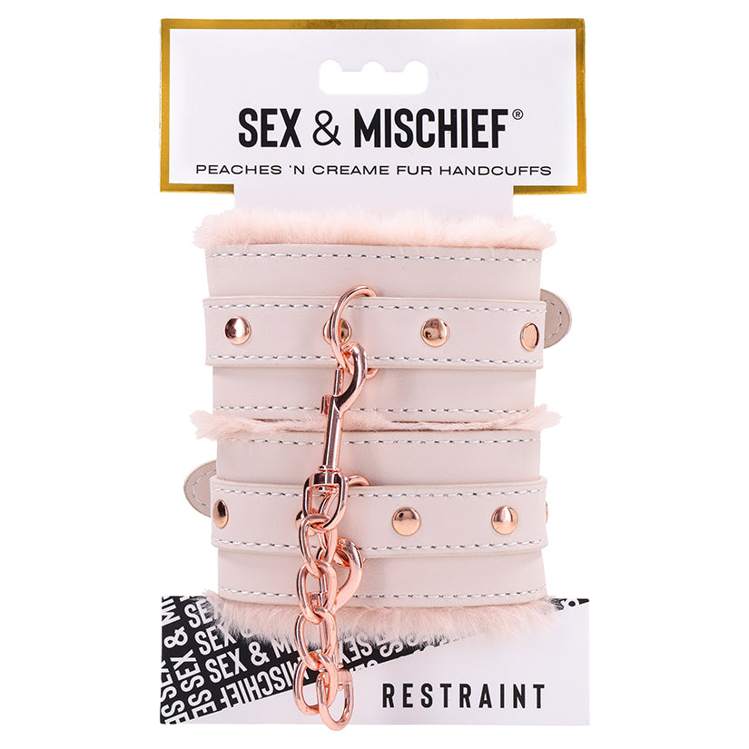 S&M Peaches N Creame Fur Handcuffs