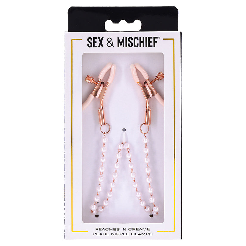 S&M Peaches N Creame Pearl Nipple Clamps